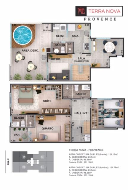 Apartamento à venda com 3 quartos, 121m² - Foto 2